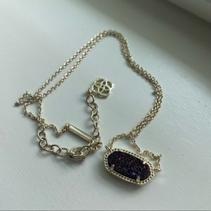 Dark Purple & Gold Kendra Scott Necklace